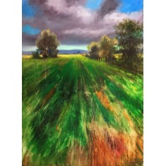 Tahir Bilal Ummi, 36 x 48 Inch, Oil on Canvas, Landscape Painting, AC-TBL-117